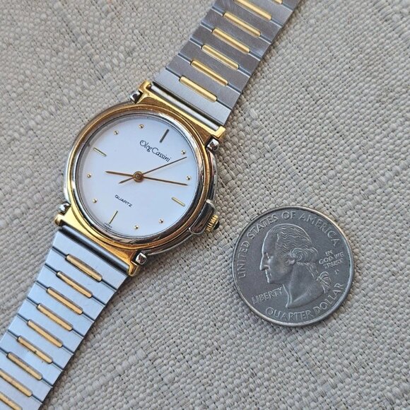 Oleg Cassini Wristwatch Quartz Dual Tone Analog Unisex Wrist Watch Japan Movt - Picture 11 of 12